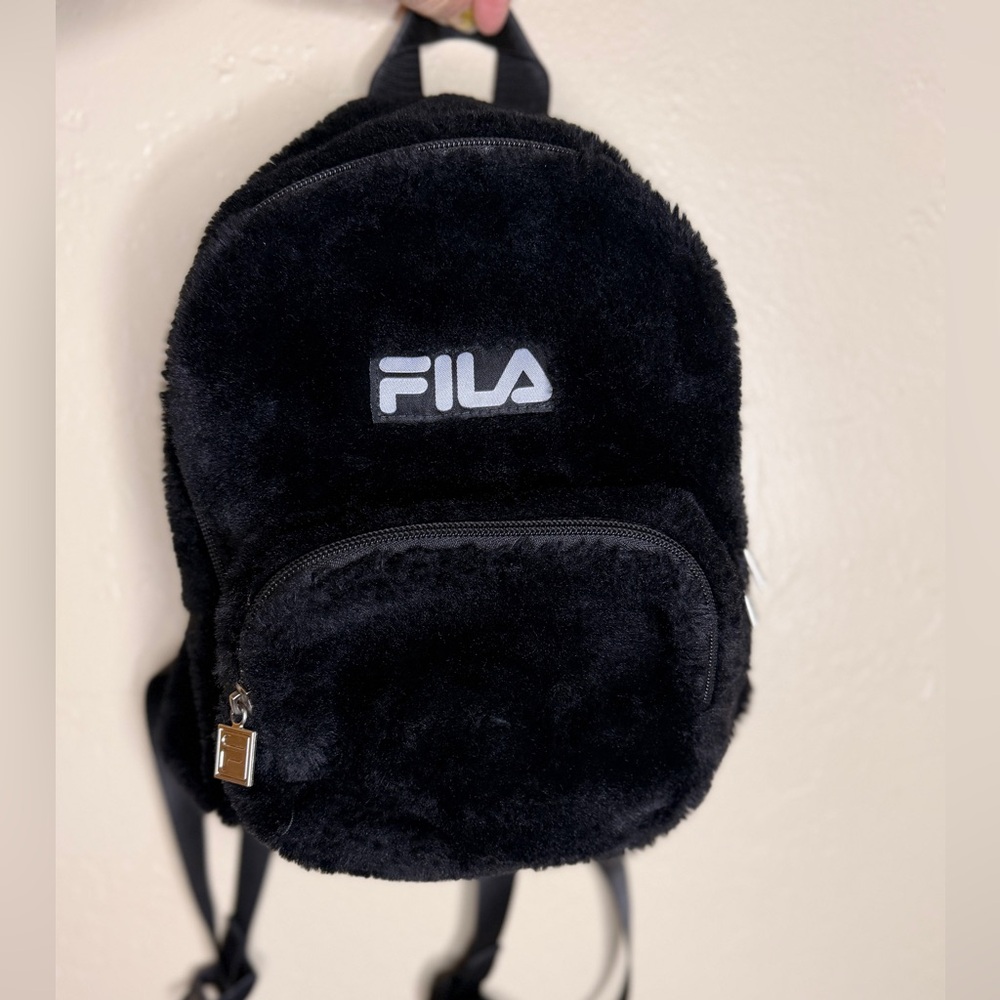 Fila Plush Black Mini Backpack - image 1